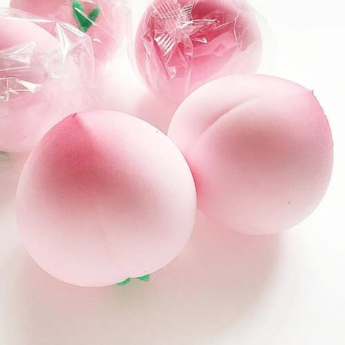 Pink Juicy Peach Squishy Toy Anti-Stress Slow Rising Fruit P