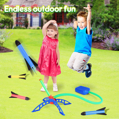 Kid Air Rocket Foot Pump Launcher Outdoor Air Pressed Stomp