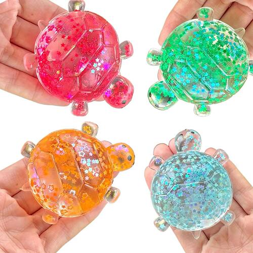 Glitter Turtle Shape Squeeze Toy Stress-relieving Fingertip