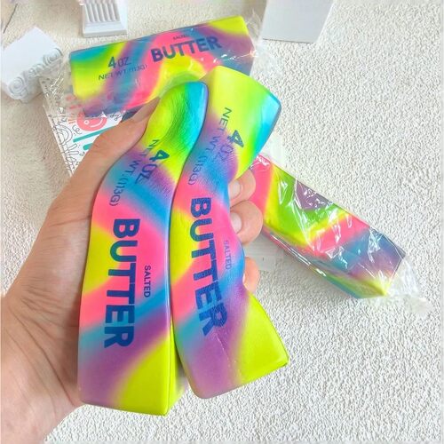 1/2/3/5Pcs Rainbow Butter Stick Squishy , Slow Rising Fake F