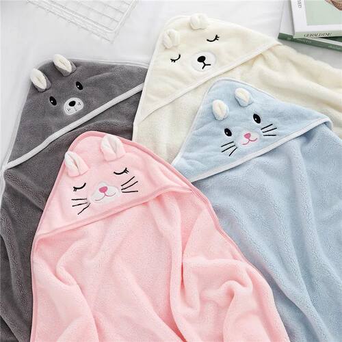 Toddler Baby Hooded Towels Newborn Kids Bathrobe Super Soft