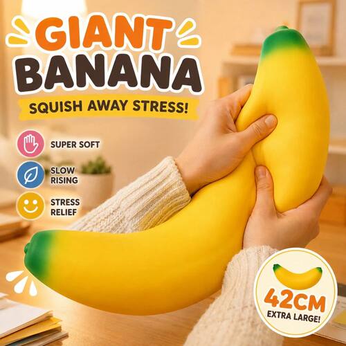 18cm Jumbo Squishy Bannana Giant Squeezing Stress Ball Slow