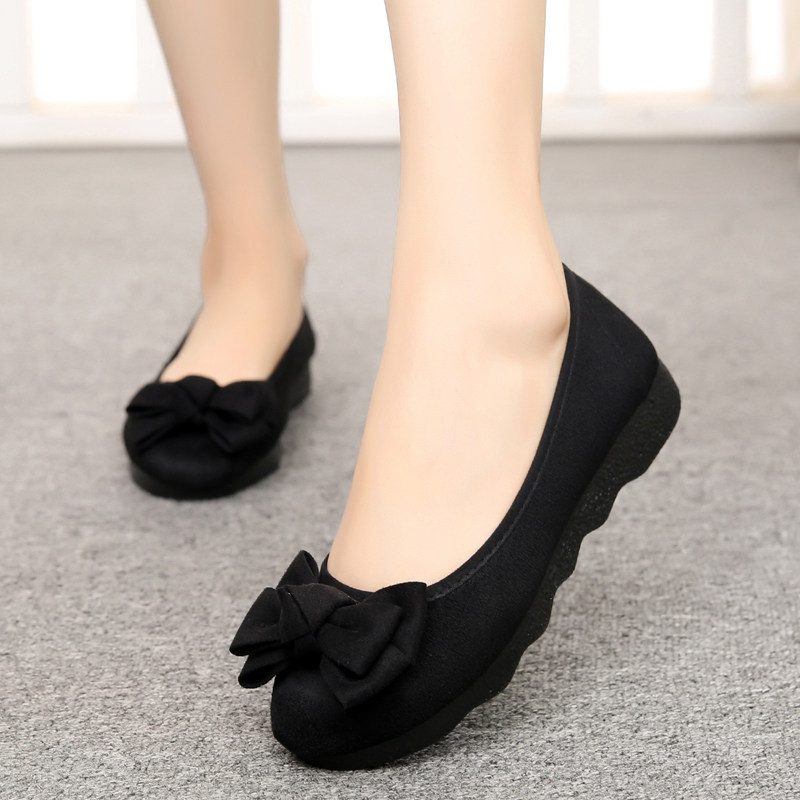 老北京布鞋女新款加厚底平底豆豆鞋防滑上班工作鞋软底久站不累脚,女鞋,传统布鞋,淘宝优惠券,粉丝福利购,淘宝优惠卷