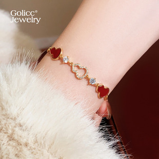 红色微镶葫芦锆石手链女轻奢小众精致2026新款马年本命年礼物手饰