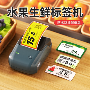 水果价签打印机精臣B31生鲜水产海鲜小龙虾食品日期条码 超市打价机防水冷冻不干胶贴纸热敏标签机商用