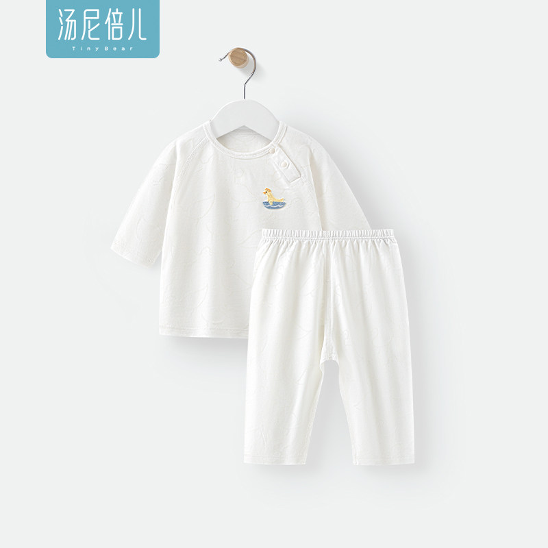 汤尼倍儿婴儿七分袖套装夏季薄款图片
