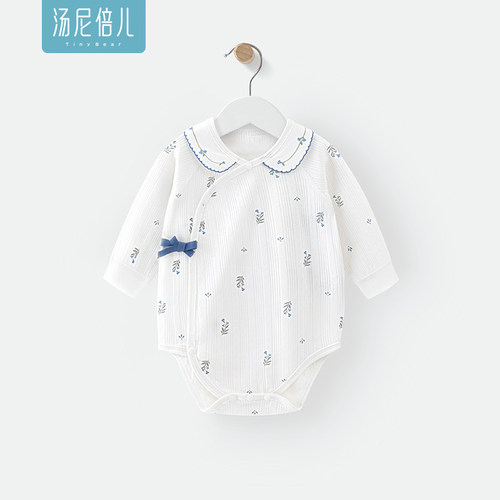 汤尼倍儿新生儿系带连体衣服纯棉