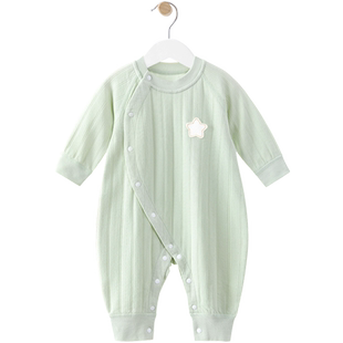 汤尼倍儿婴儿连体衣纯棉春秋季宝宝长袖衣服外出秋装早秋睡衣哈衣