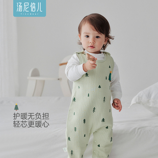 子 男女宝宝外穿可爱裤 汤尼倍儿婴儿背带裤 秋冬夹棉可开裆连体长裤