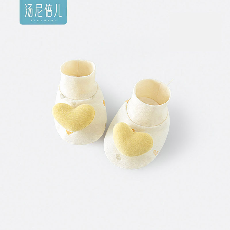 汤尼倍儿 新生儿脚套0-6个月初生宝宝护脚防凉软鞋套婴儿软底脚套