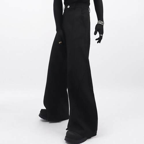 Black clothes韩版百搭休闲裤男痞帅宽松直筒长裤潮牌设计感小众
