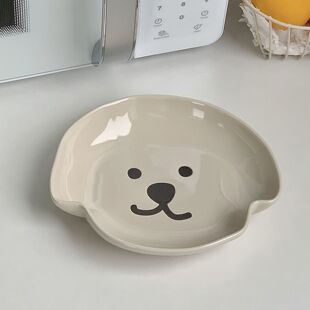 宠物碗陶瓷狗狗猫咪餐盘可爱吃饭罐头零食冻干碟子食盆饭碗大口径