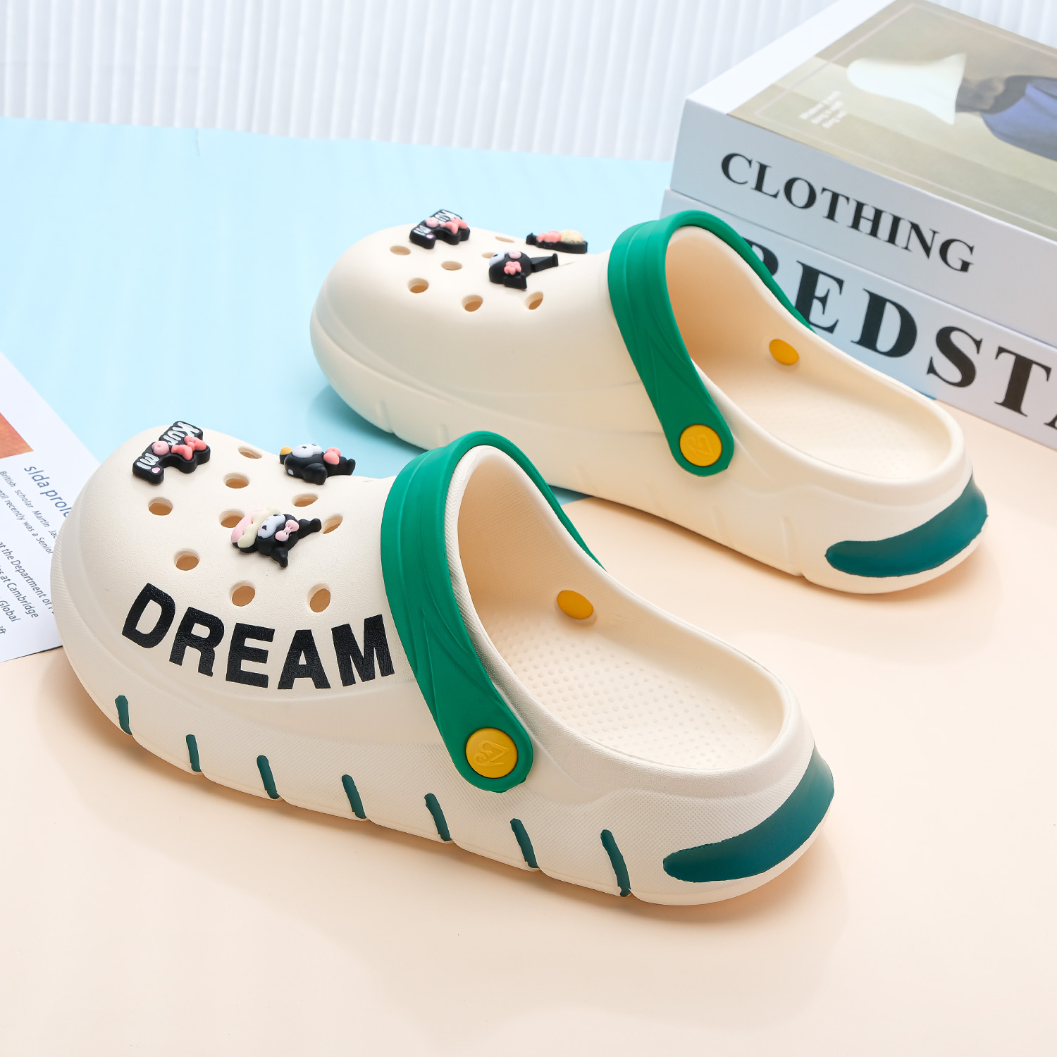 女士厚底洞洞鞋网红百搭包头