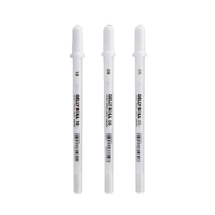 日本樱花牌高光绘画笔gellyroll美术高光白笔画画手绘专用高光笔勾线笔彩铅素描儿童手账水彩马克笔白色画笔