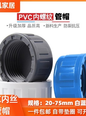 内丝管帽PVC上水管内牙堵头25内牙管帽塑料管帽20内丝管堵32 4063