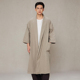 亲肤舒适宽松棉麻10支男女同款 照本堂 翻领开襟外套MW12477