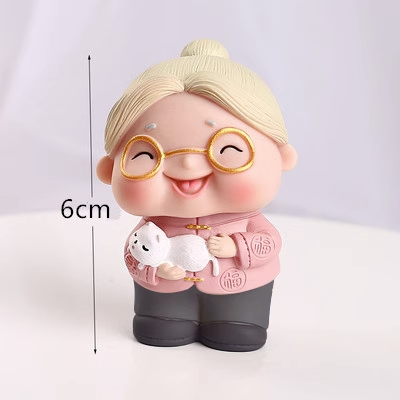 蛋糕店专用老爷爷老奶奶寿桃蛋糕装饰桃子生日摆件祝寿蛋糕装扮