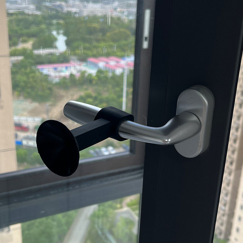 断桥铝窗户把手防撞吸盘平开窗吸玻璃固定神器门窗门吸硅胶保护套