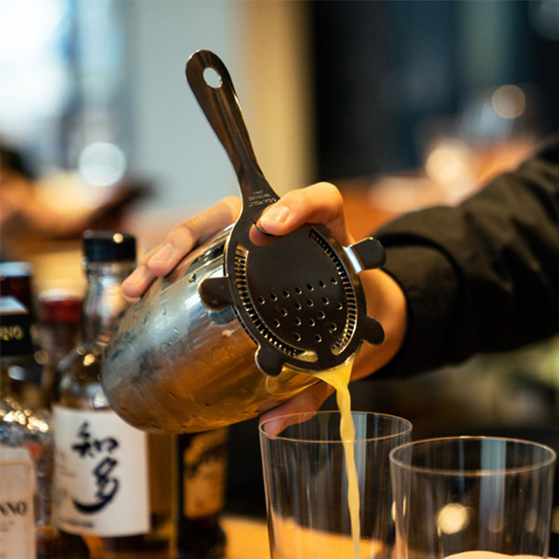 日本青芳制作所不锈钢滤冰器冰隔鸡尾酒隔冰渣滤酒器酒吧调酒工具