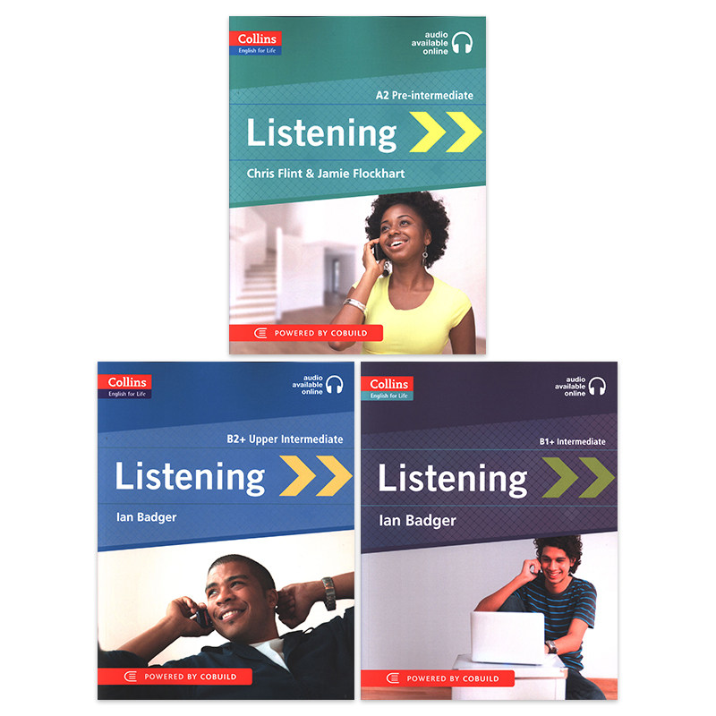 原版进口English for Life Listening 柯林斯听力  B2+生活中的英语 初中级A2 B2 KET考试 进口英语书籍 B2+ Upper intermediate