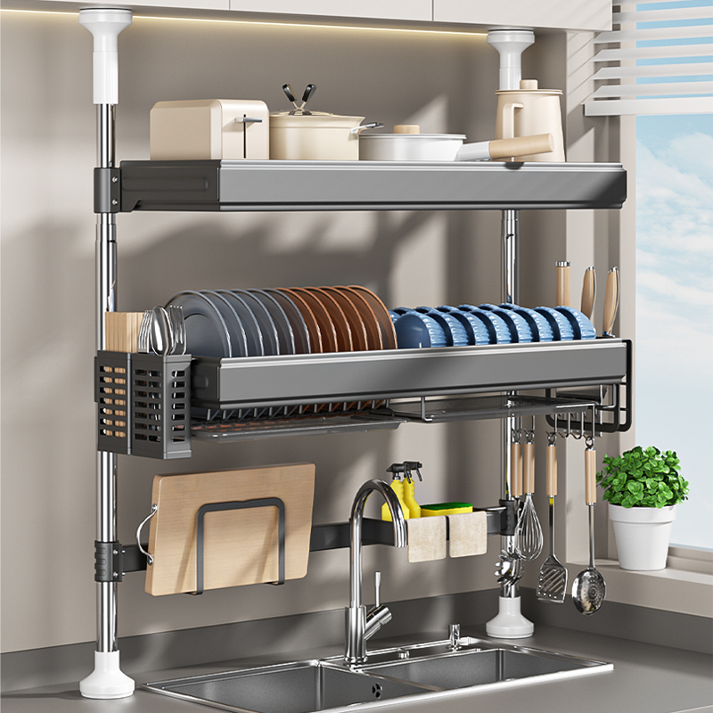 居之好碗碟架水槽上方
