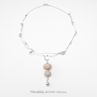 奇虚乐Chicxūlab 白露暧空Moonlit Haze M铁陨石 粗陶素银项链