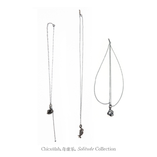 奇虚乐Chicxūlab 阿根廷陨铁吊坠 黑银项链