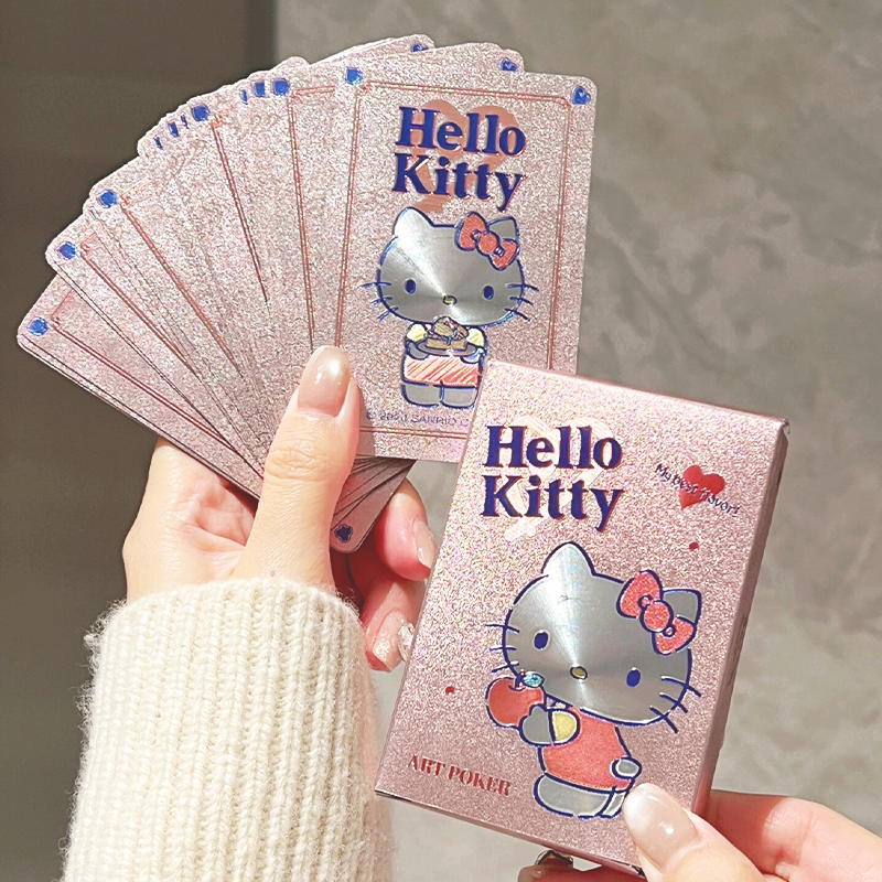hellokitty扑克牌高颜值可爱PVC防水纸牌朋友聚会桌游休闲游戏图片