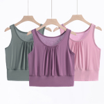 妈妈装短款裹胸抹胸女中老年莫代尔背心式内衣女大码宽腰打底上衣