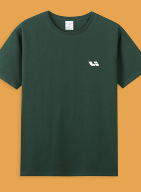 理想工作服短袖T恤4S店员工服定制男女汽车销售衣服墨绿色体恤夏