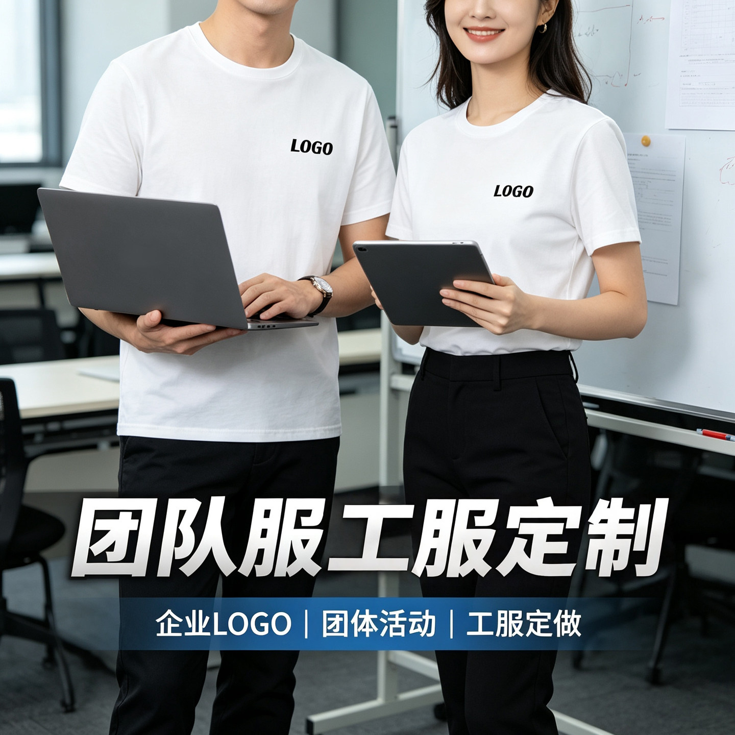 圆领纯棉短袖t恤定制印logo工作服订制图案男女文化衫团队服装diy