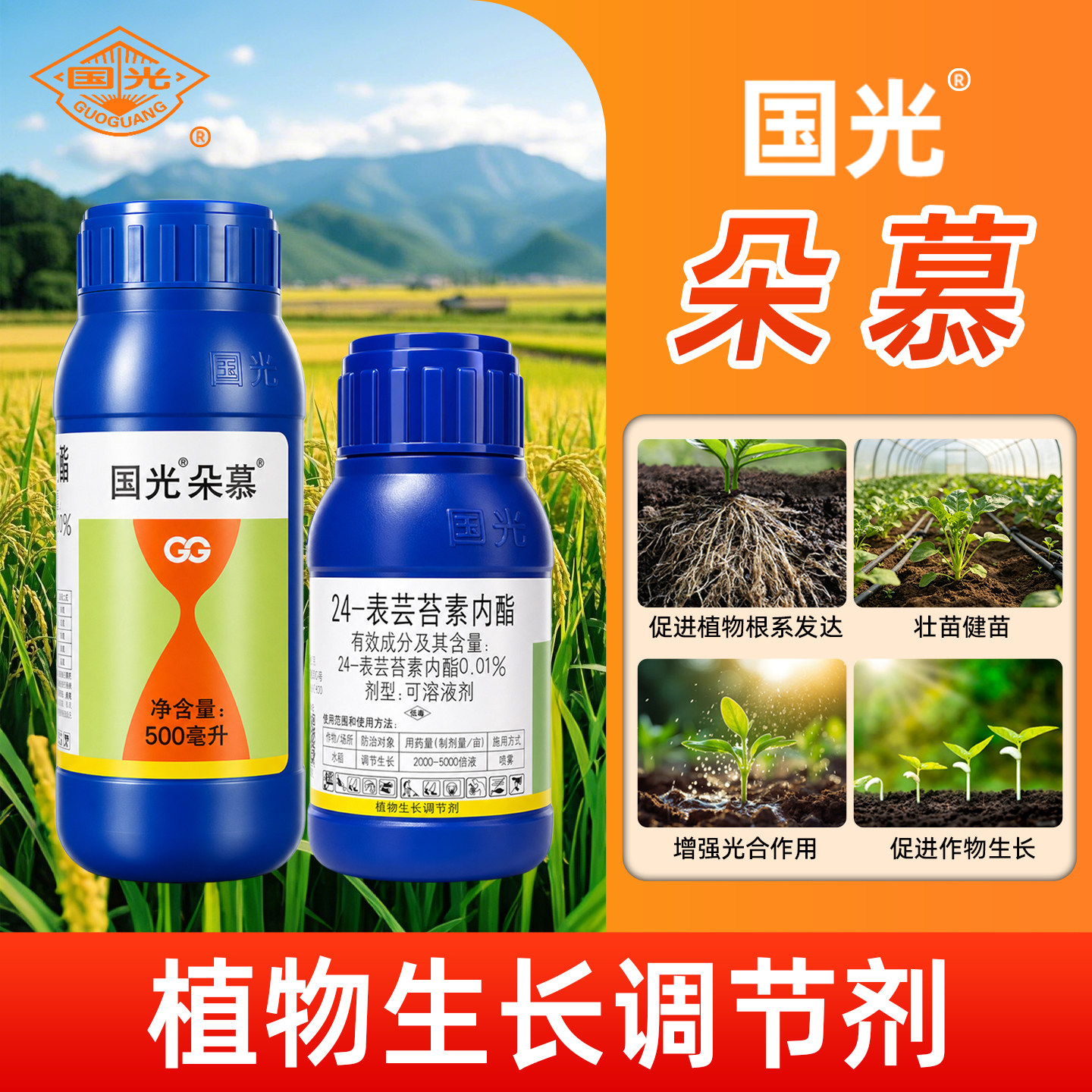国光植物活力素芸苔素内酯生根液多月用肉季植物活力液官方旗舰店