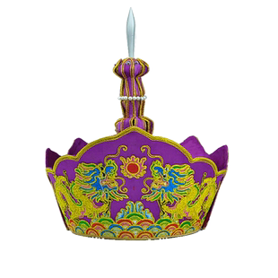 庄严品僧人服饰盘金五佛帽铁桶五佛帽帽子整套手工毗卢帽四色可选