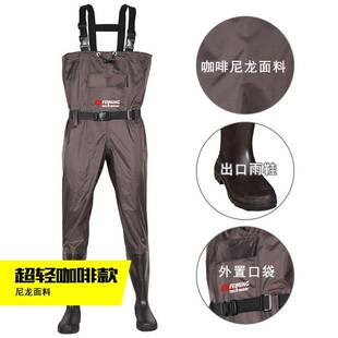 下水裤加厚尼龙半身防水防臭雨裤叉抓捕鱼全身男耐磨连体挖藕水库