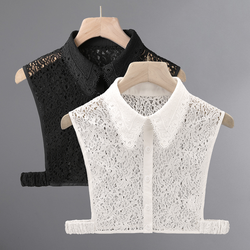 新款蕾丝假领子女百搭免烫抗皱