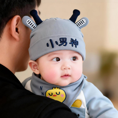 彼彼熊胎帽护耳帽小男神设计可爱