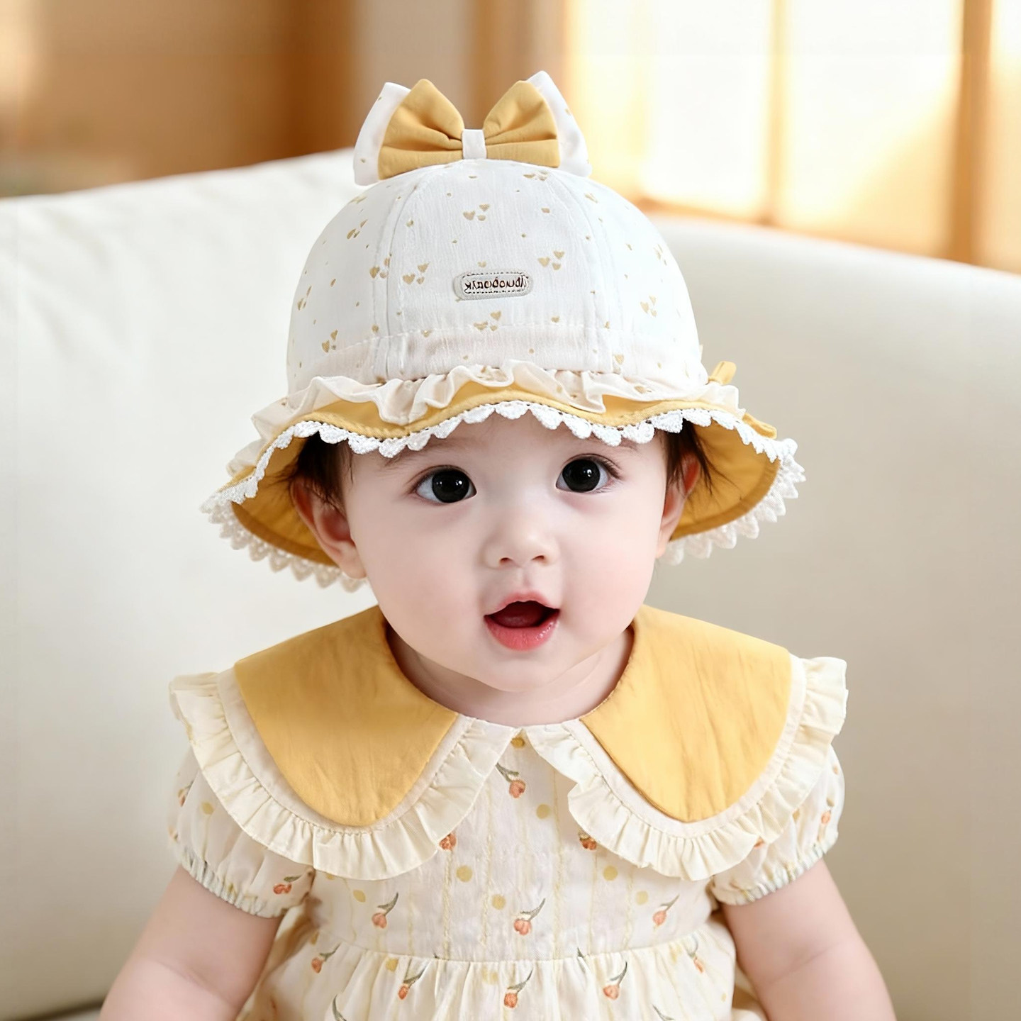 婴儿帽子春秋季薄款宝宝女渔夫帽太阳帽遮阳帽婴幼儿春夏天防晒帽,童装/婴儿装/亲子装,帽子,淘宝优惠券,粉丝福利购,淘宝优惠卷