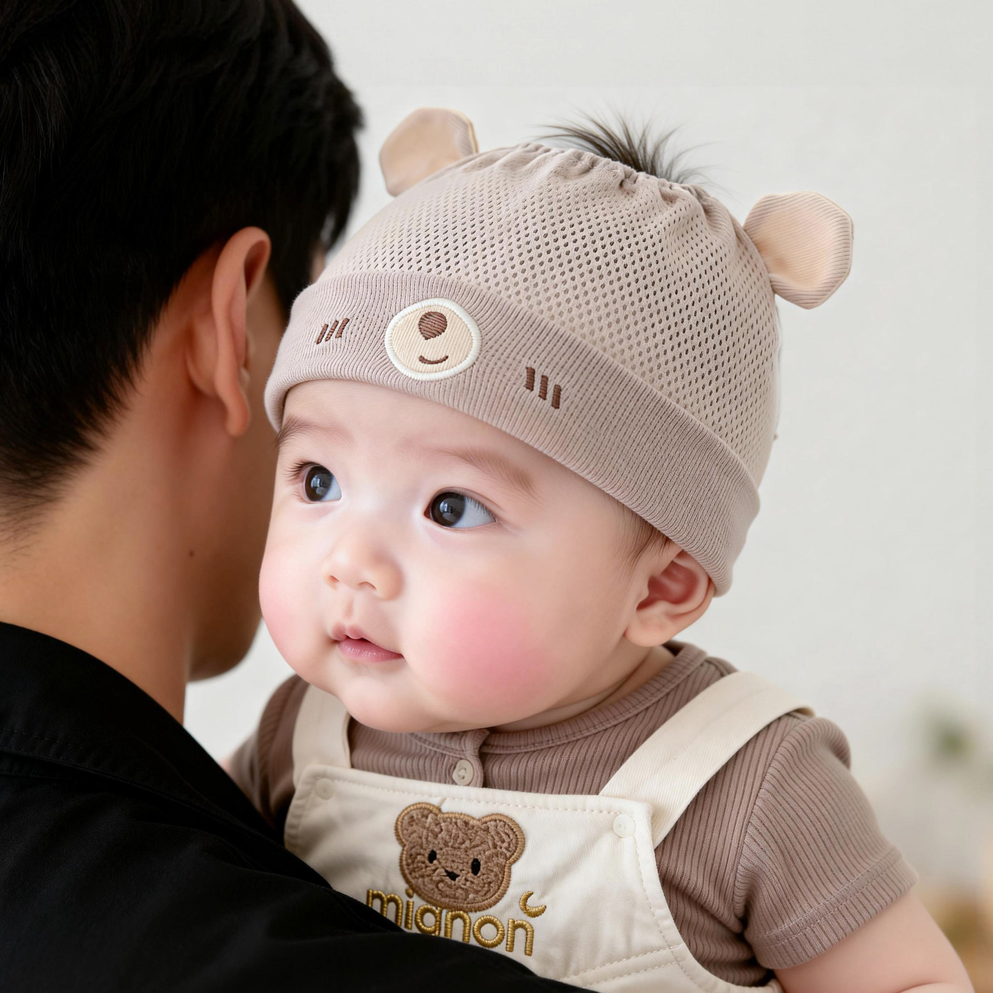 婴儿帽子夏季薄款宝宝女婴幼儿护卤门胎帽男新生儿凉帽空顶帽新款