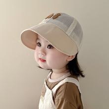 婴儿帽子夏季薄款遮阳帽防晒帽宝宝女网眼渔夫帽太阳帽大檐帽男宝