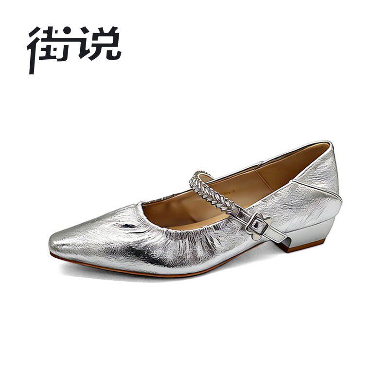 【鎏金玛丽珍】【专柜买手珠珠】街说时尚女鞋YB76263