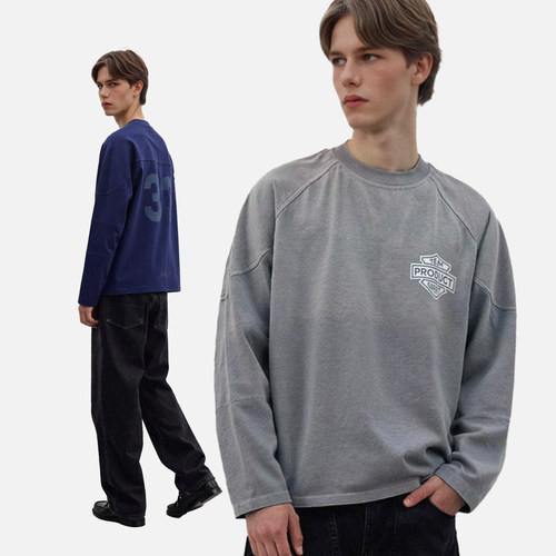 ATHIRI 美式复古33号码冰球服男潮卫衣橄榄球服长袖T恤运动球衣