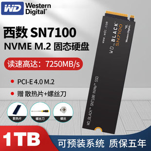 WD_BLACK西数m2固态硬盘1tb2T西部数据SN7100台式 大容量SSD笔记本
