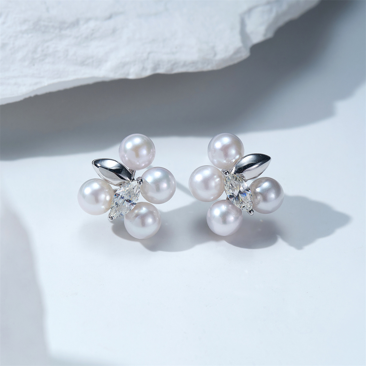 Meluxe美奈【清晨露滴】akoya海水珍珠耳饰气质百搭款耳钉送女友