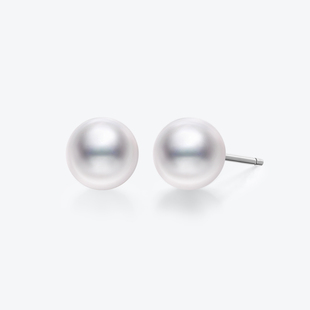 Meluxe美奈S925银天然淡水珍珠耳钉女耳饰简约百搭新款送礼高级感