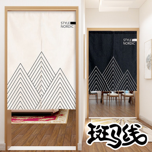 棉麻屏风厨房厕所布艺门帘