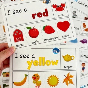 点读版翻翻卡100张幼儿英语启蒙高频词幼小衔接支持小蝌蚪小达人