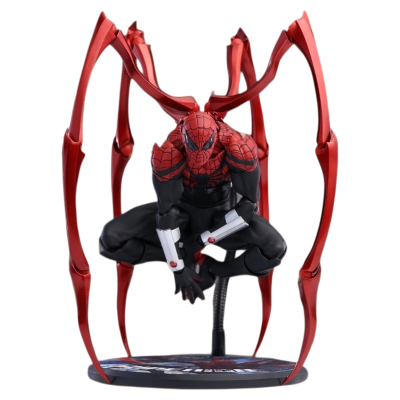 究极章帕克终极邻居蜘蛛侠手办猩红黑红战衣共生体可动模型玩具
