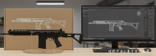 FAL法老SA58模型打印桌面摆件潮流玩具定制模型