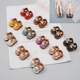 ob11娃鞋阿巳2.0 3.0百搭鞋小皮鞋GSC 12分BJD p9雪糕体平底鞋子