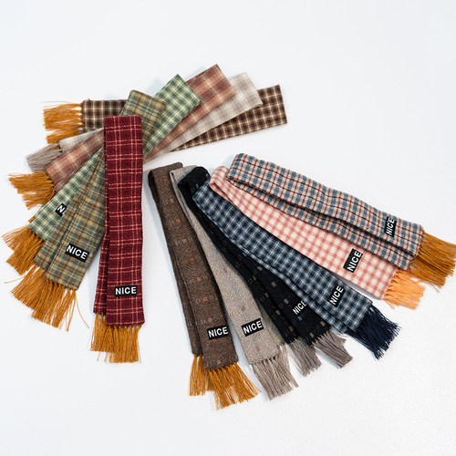 ob11娃娃围巾饰品格子围巾Molly p9gsc12分bjd娃衣配件关节体娃用